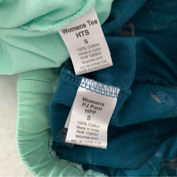 Women’s Small LAZY ONE Moody In The Morning Cow 100% Cotton Pajama Lounge Set - Picture 9 of 10